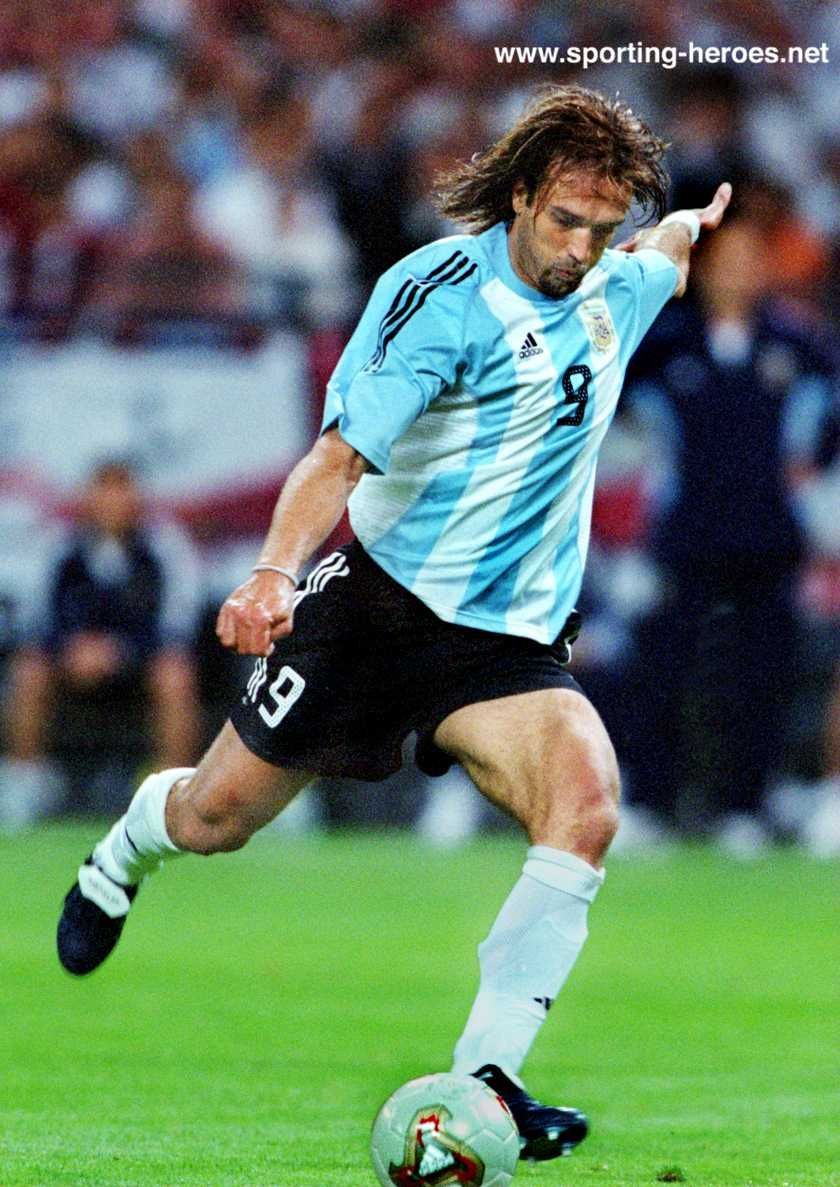 由阿根廷的巴蒂斯图塔在1998年法国世界杯阿