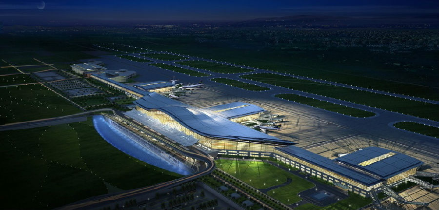 4万平米的长沙黄花机场第二代t1-a航站楼于2000年10